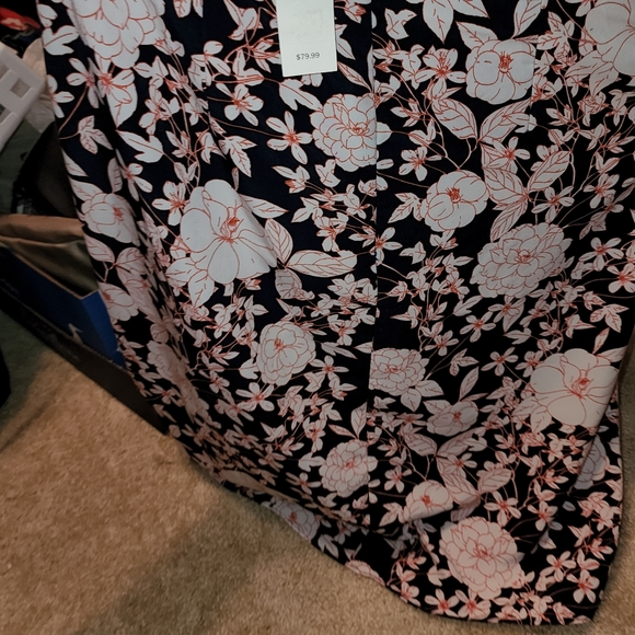 New Banana Republic Factory Floral Skirt Ruffle Accent Size 6 $79 - Picture 2 of 8
